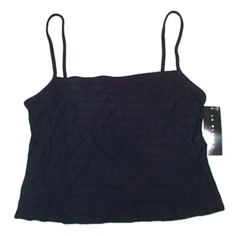 La Blanca Black Tankini Top - Sz 16 - NEW